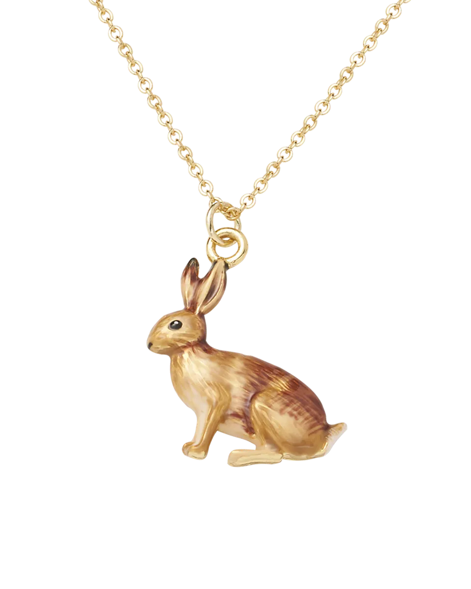 fable-england-enamel-rabbit-halskette-gold-hase-41-cm image 1