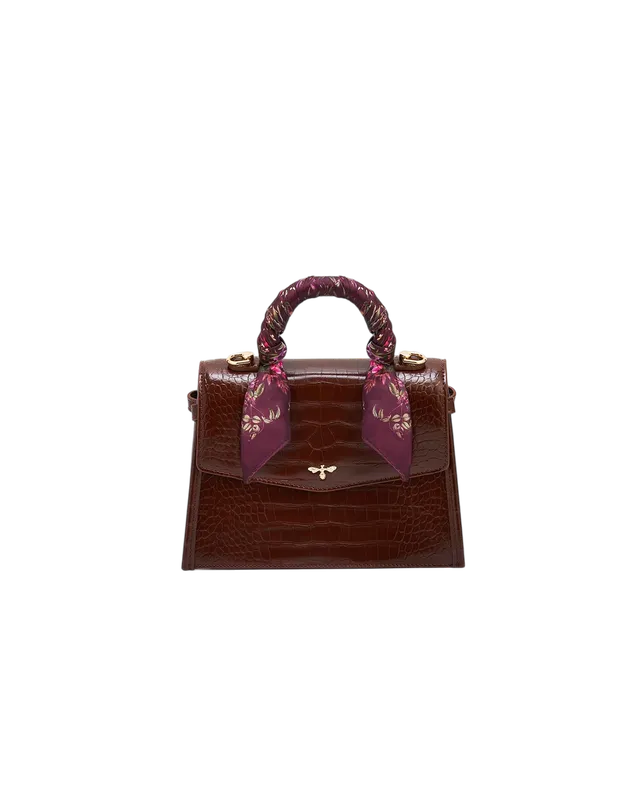 fable-england-eliza-small-top-handle-tasche-burgund-kroko image 1
