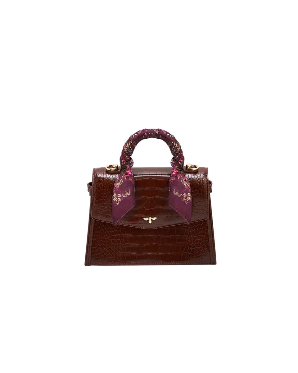 fable-england-eliza-small-top-handle-tasche-burgund-kroko image 1