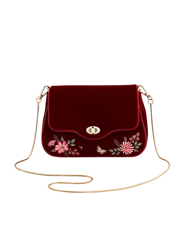 fable-england-mary-clutch-rot-samt-bestickt-abendtasche image 1