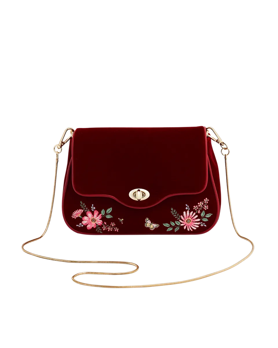 fable-england-mary-clutch-rot-samt-bestickt-abendtasche image 1
