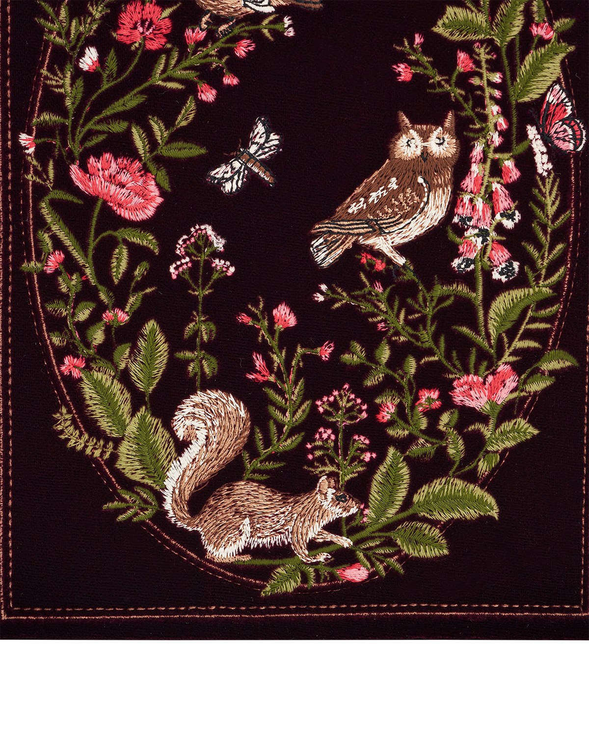 fable-england-elinor-meadow-book-clutch-samt-bordeaux image 4