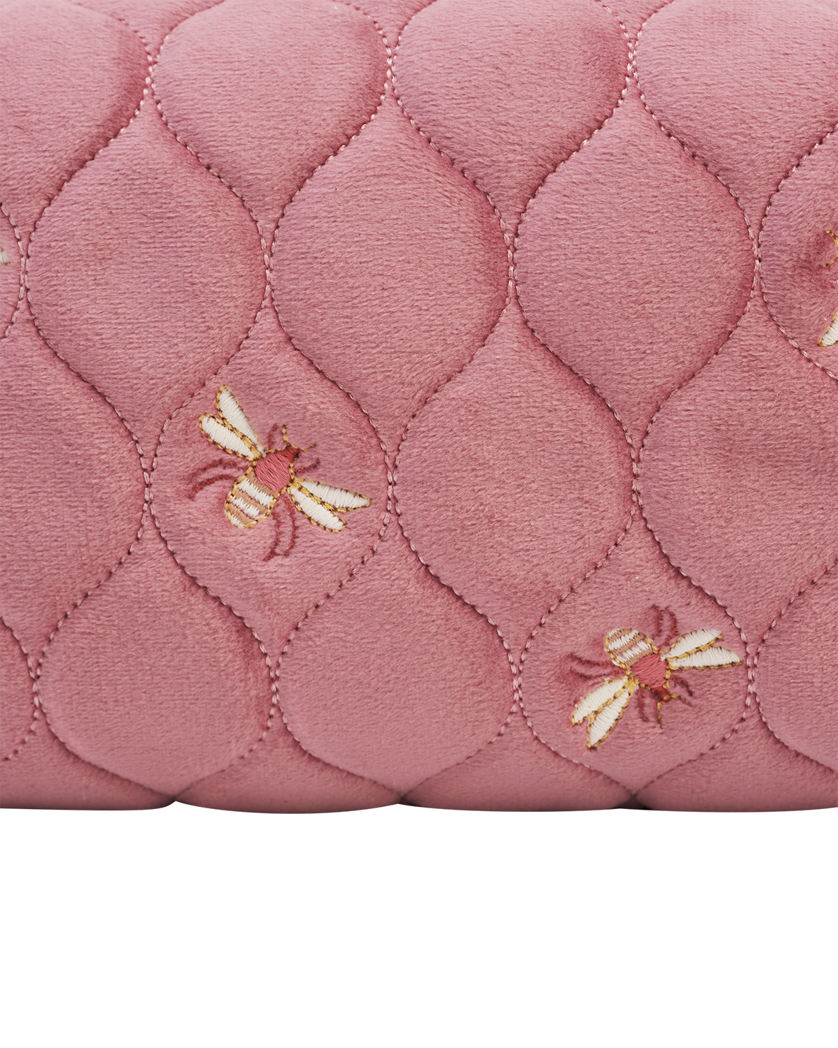 fable-england-quilted-bee-kosmetiktasche-rosa-samt-gesteppt image 7