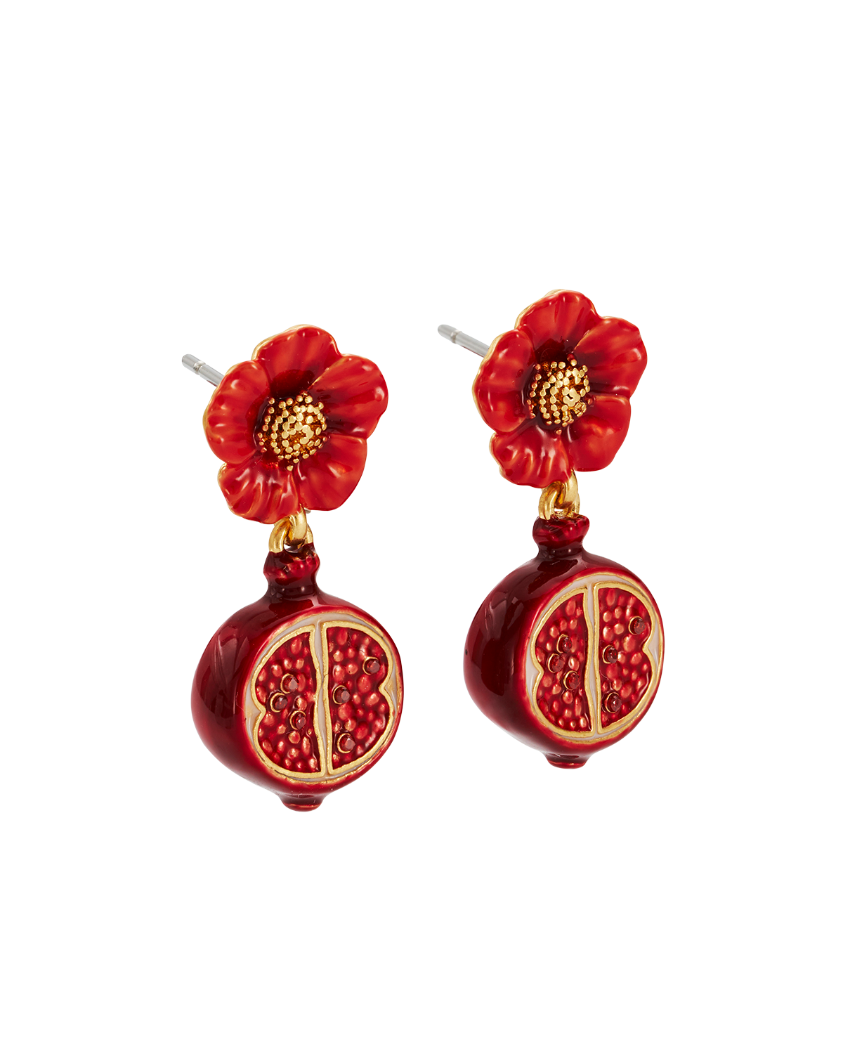 fable-england-blossom-pomegranate-ohrringe-gold-granat image 3