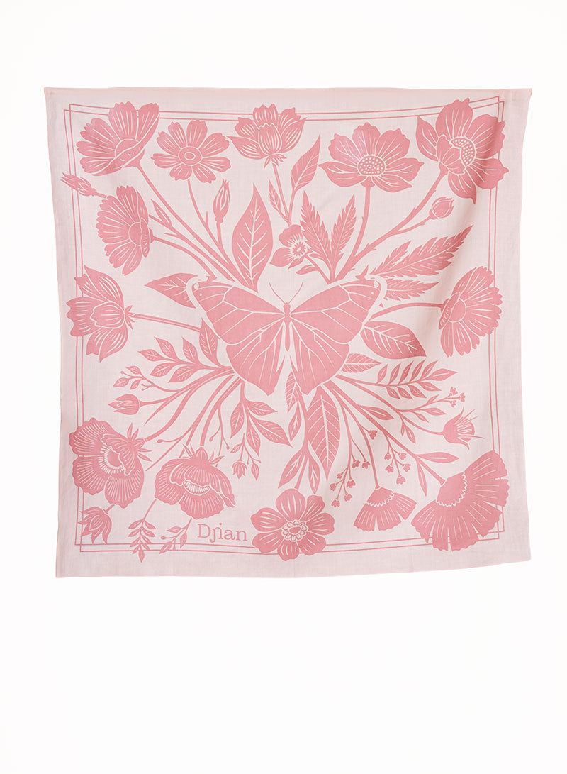 djian-mari-tuch-aus-baumwolle-rosa-floral-70x70 image 3