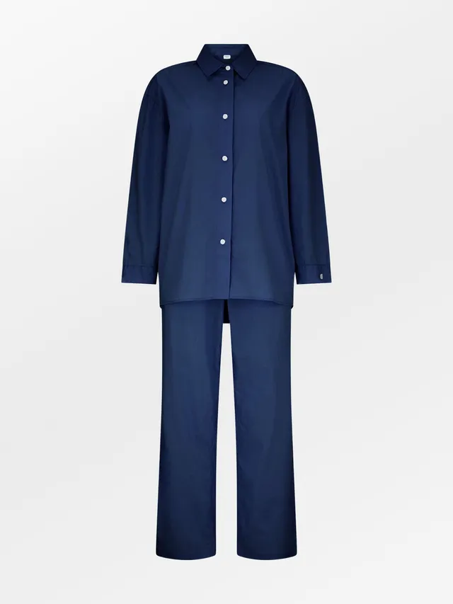 becks-ndergaard-homewear-essential-pyjamas-set-pyjama-navy-blue image 1