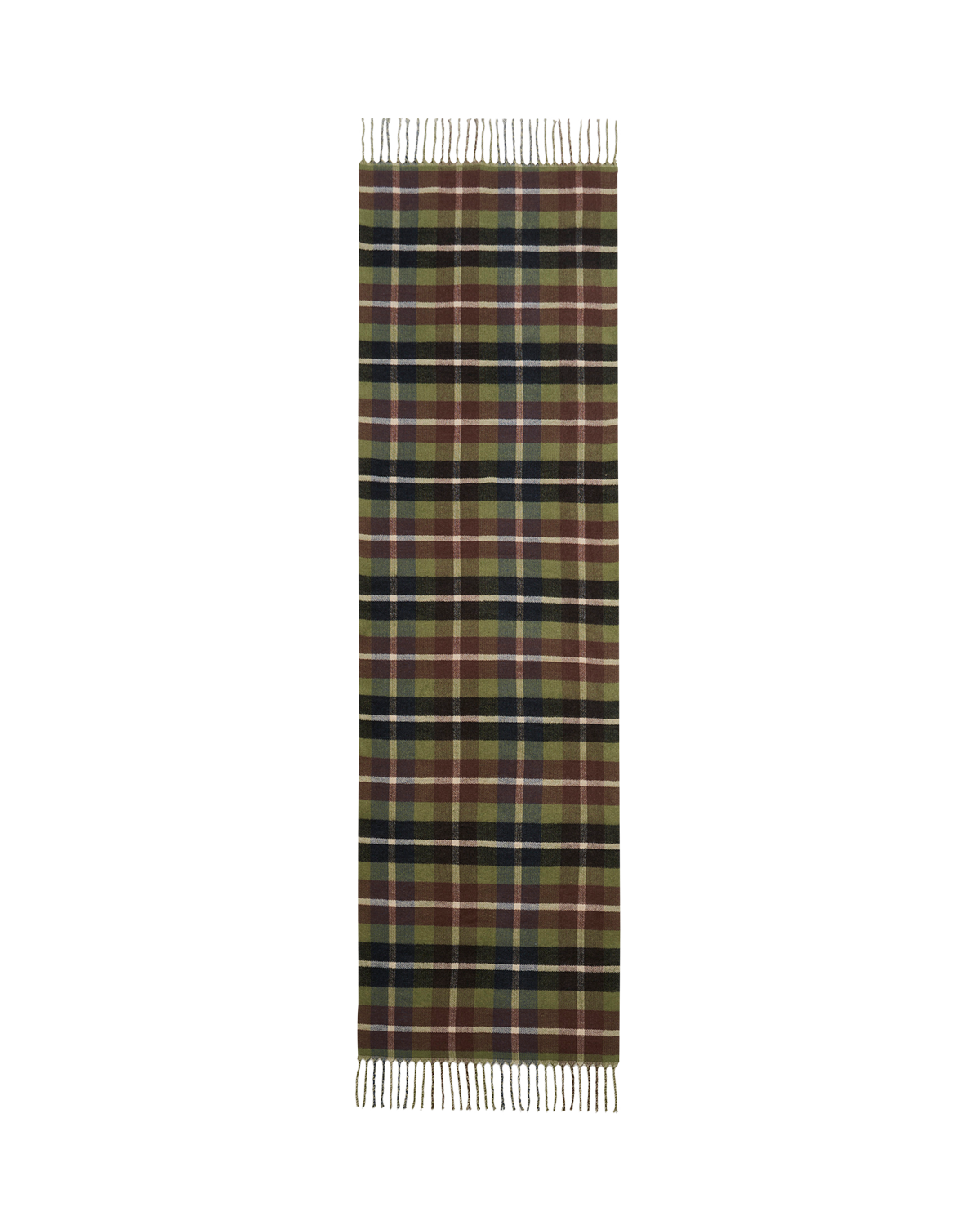 fable-england-woodland-check-jacquard-schal-khaki image 4