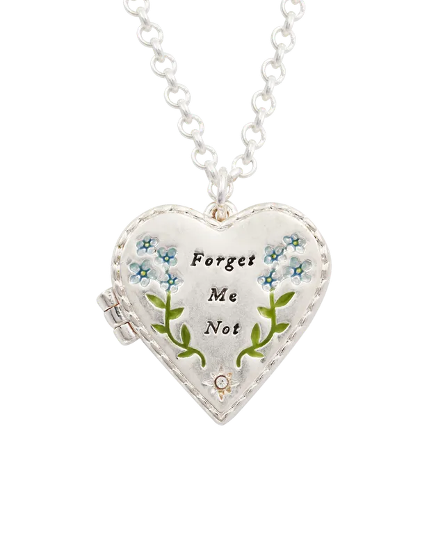 fable-england-forget-me-not-herz-halskette-silber-medaillon image 1