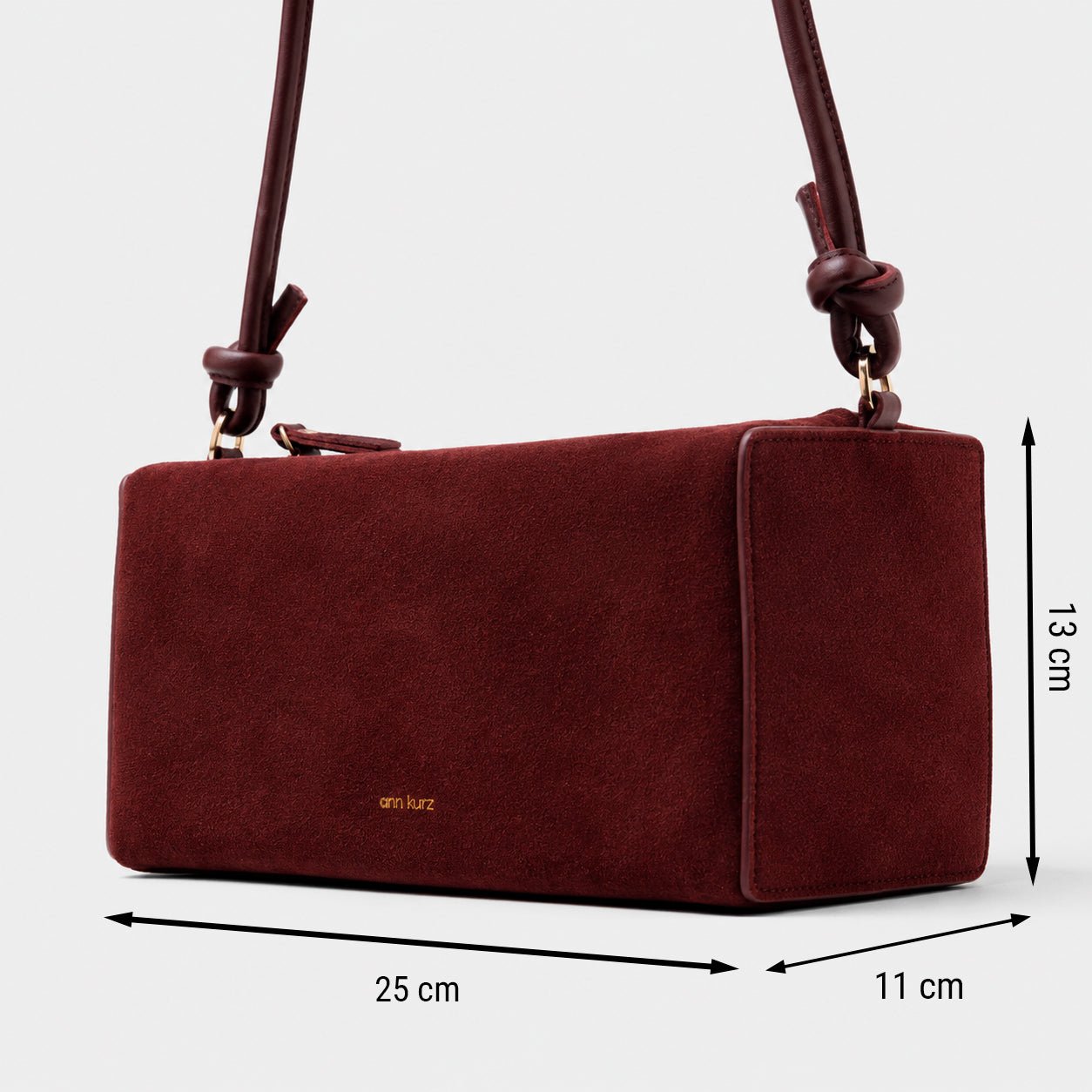ann-kurz-long-square-schultertasche-wildleder-bordeaux image 4