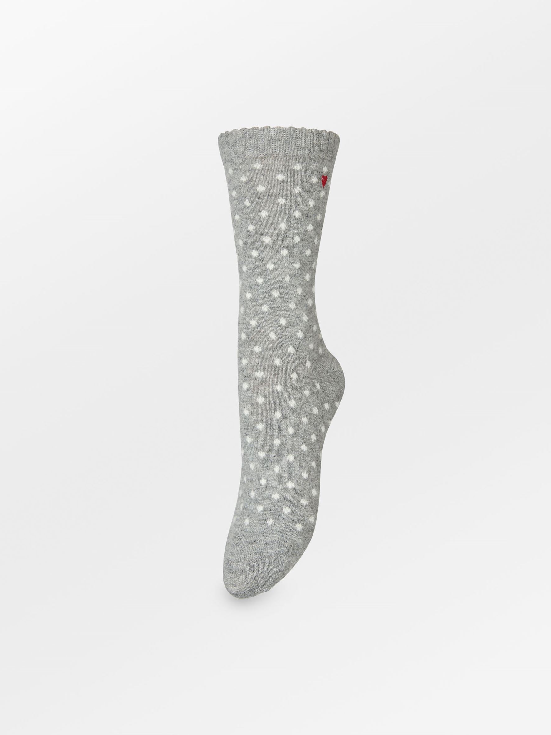 becks-ndergaard-dotted-wola-wollsocken-grey-melange image 1