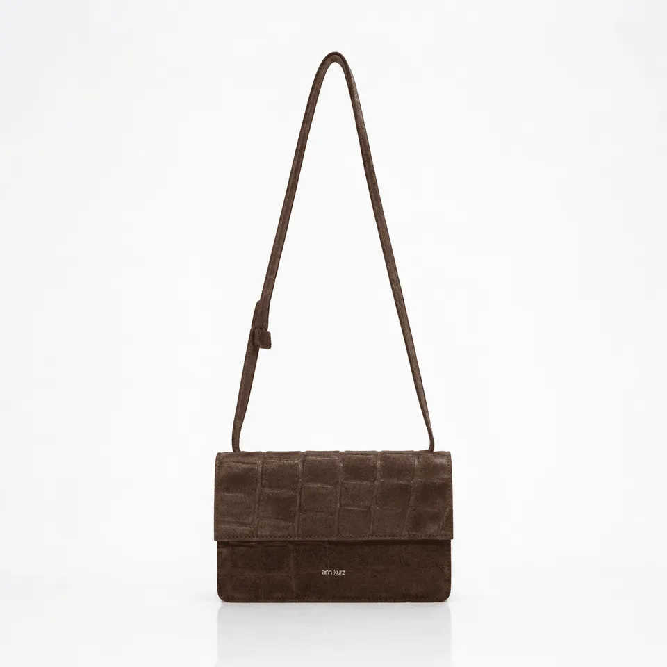 ann-kurz-phone-bag-medium-handytasche-croco-suede-mocha image 1