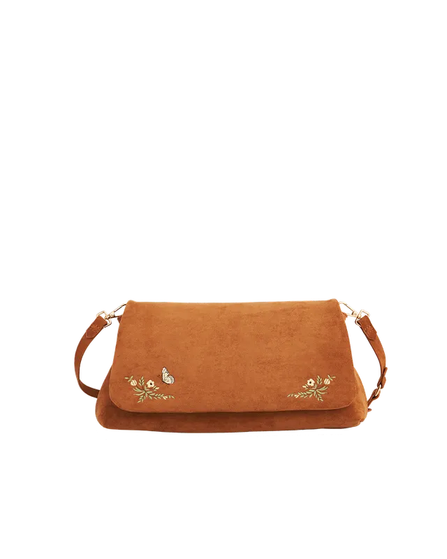 fable-england-floral-schultertasche-tan-baguette image 1