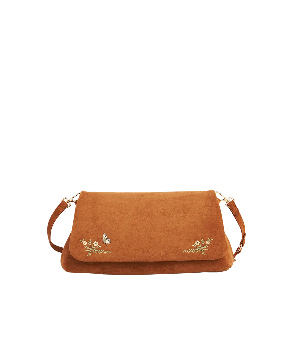 fable-england-floral-schultertasche-tan-baguette image 1