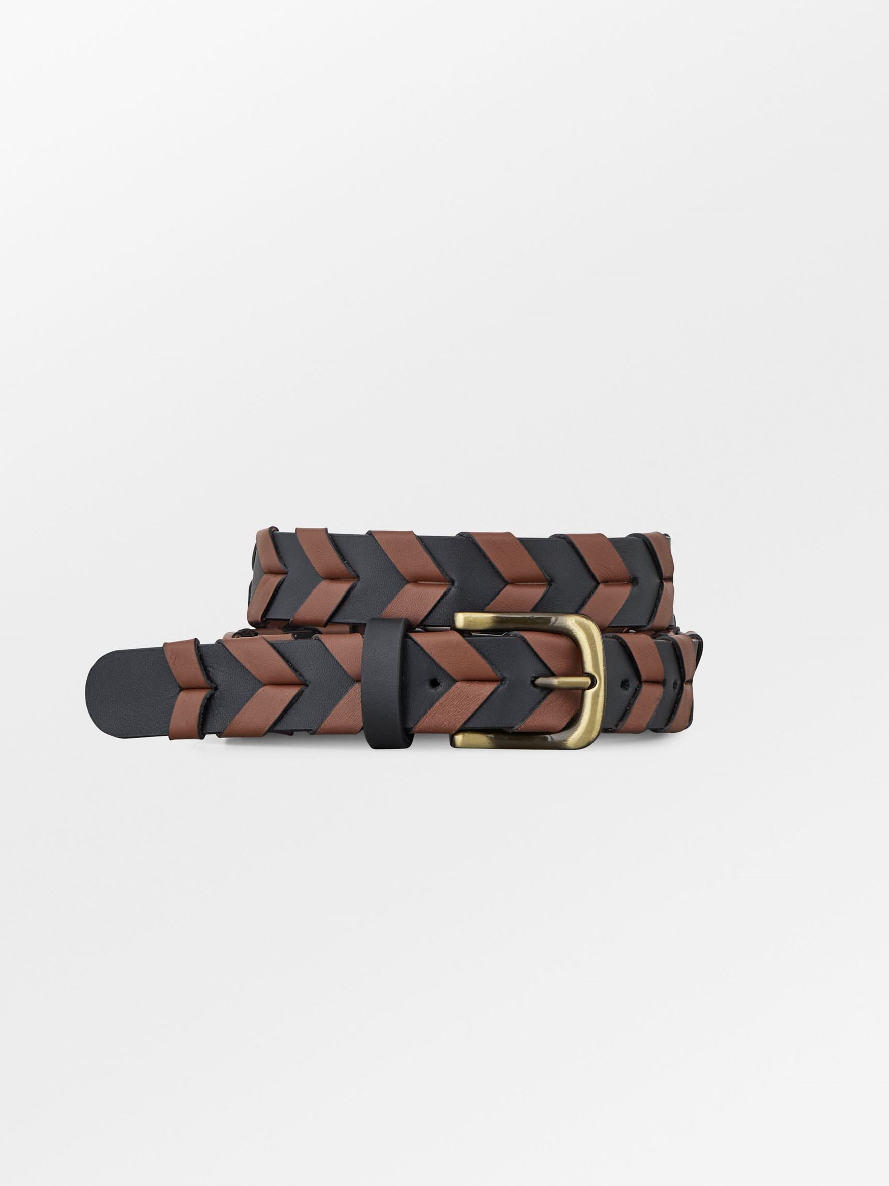 becks-ndergaard-braided-lena-lederg-rtel-schwarz-braun-m-l image 1