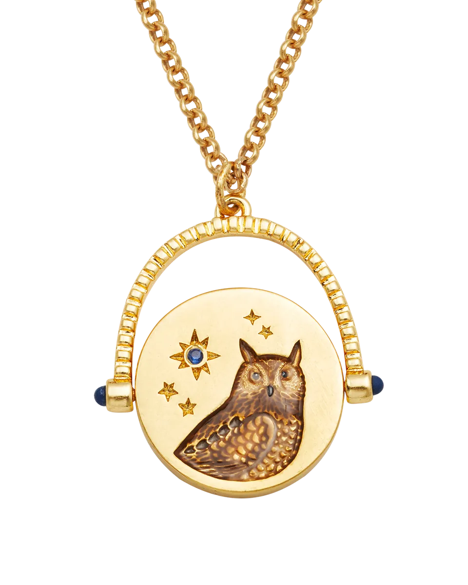 fable-england-owl-spinner-halskette-gold-eule-lapislazuli image 1