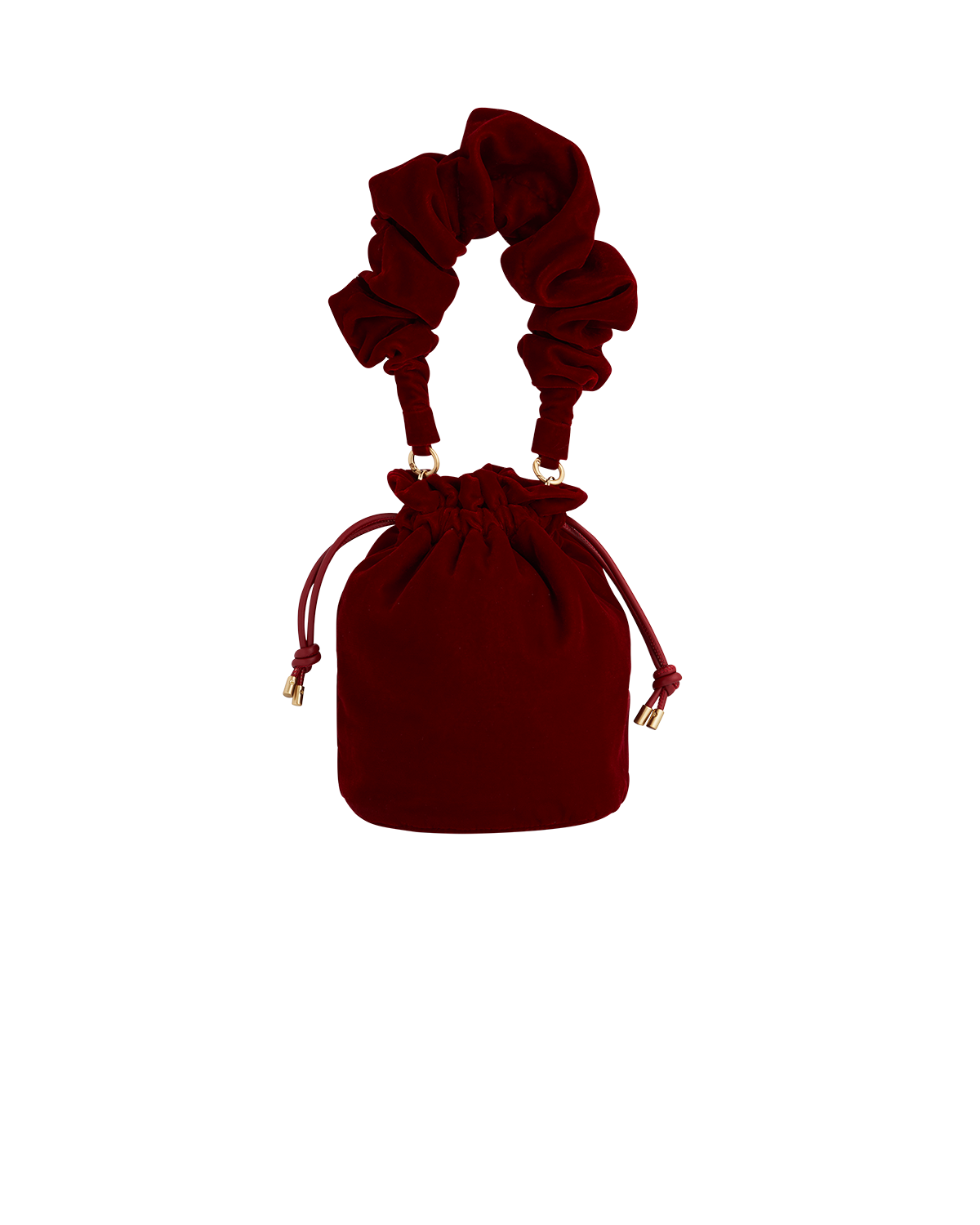 fable-england-ruby-red-bucket-bag-beuteltasche-rot-samt image 1