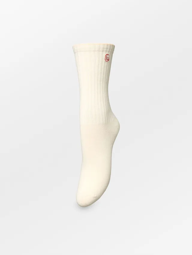 becks-ndergaard-rosia-cotta-socke-birch-white-baumwolle image 1