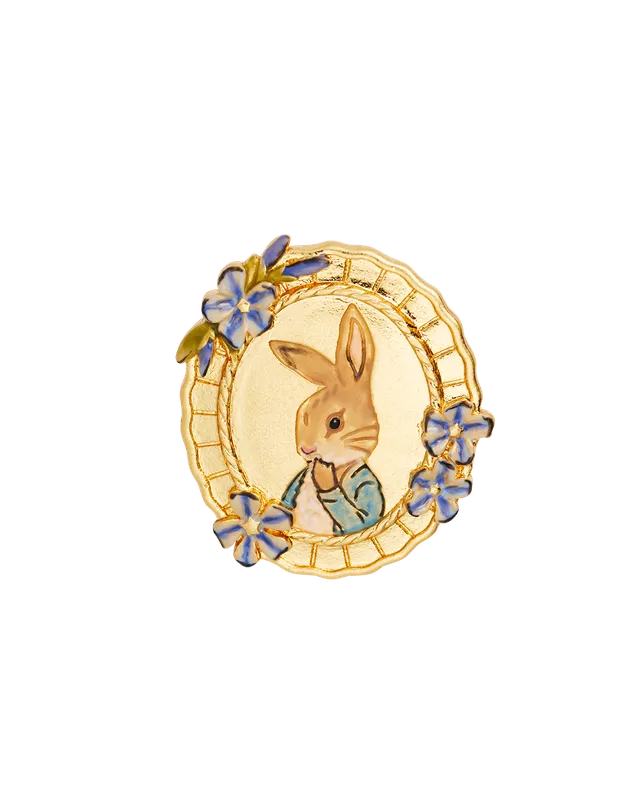 fable-england-x-peter-rabbit-cameo-brosche-gold image 1