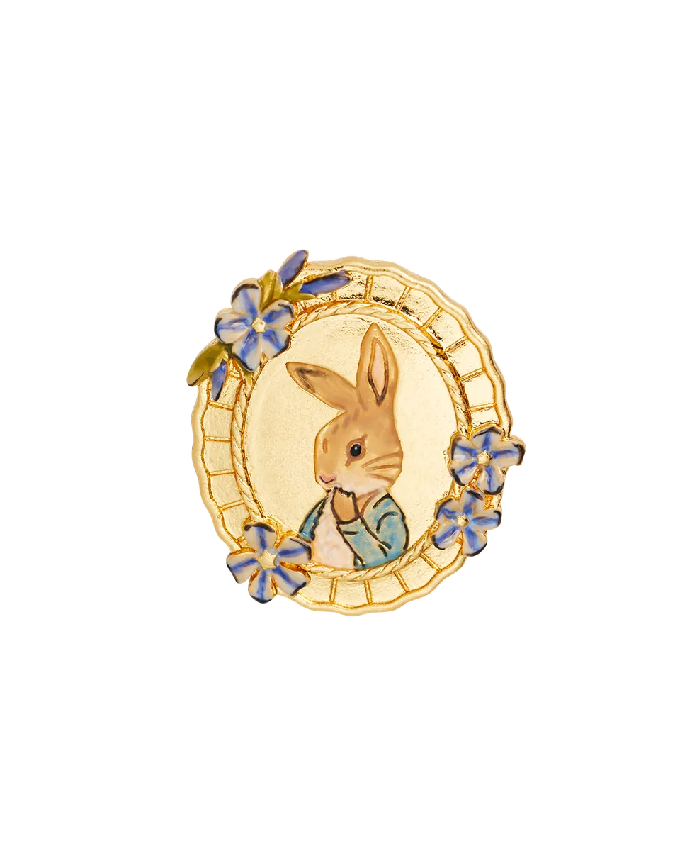 fable-england-x-peter-rabbit-cameo-brosche-gold image 1