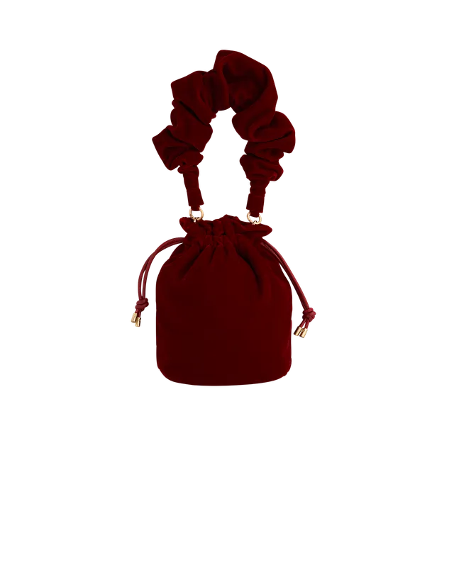 fable-england-ruby-red-bucket-bag-beuteltasche-rot-samt image 1