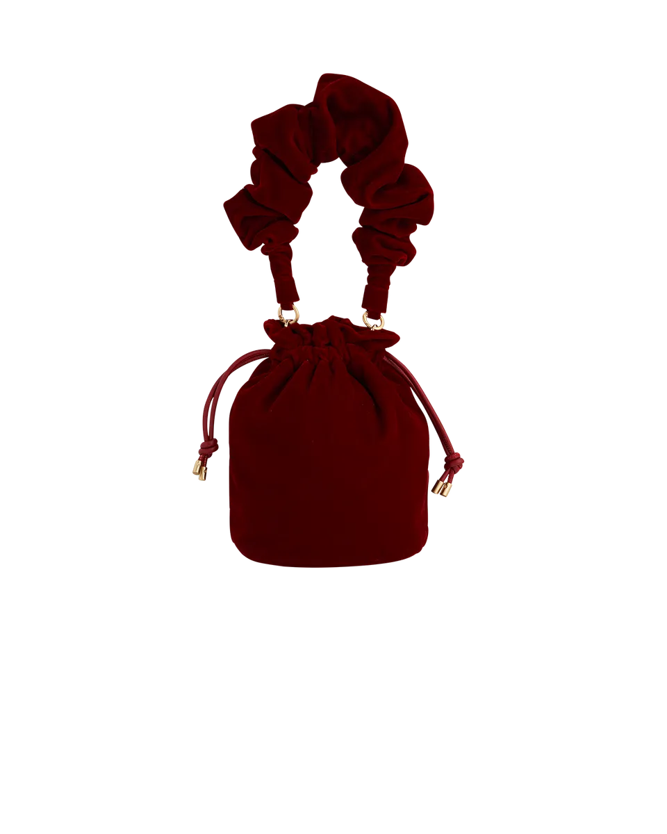 fable-england-ruby-red-bucket-bag-beuteltasche-rot-samt image 1