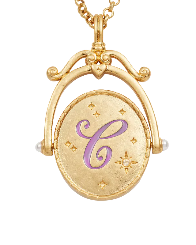 fable-england-c-initial-cornflower-halskette-gold-buchstabe-c image 1