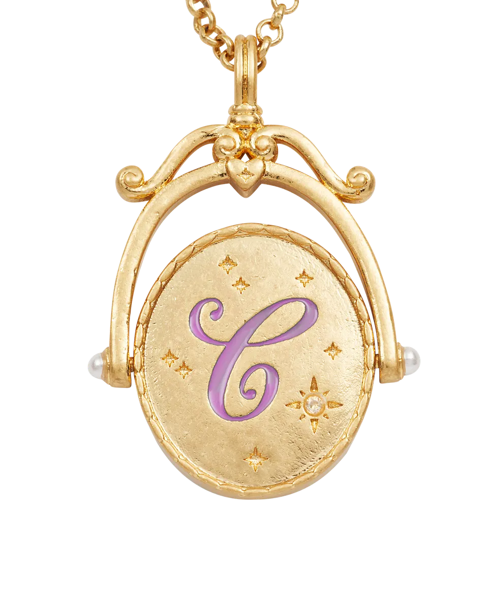 fable-england-c-initial-cornflower-halskette-gold-buchstabe-c image 1