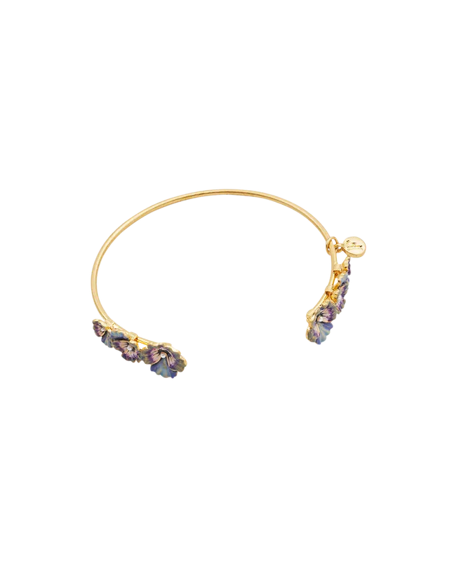fable-england-jewellery-pansy-pearl-bangle-armreif-gold image 1