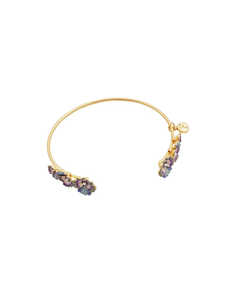 fable-england-jewellery-pansy-pearl-bangle-armreif-gold image 1