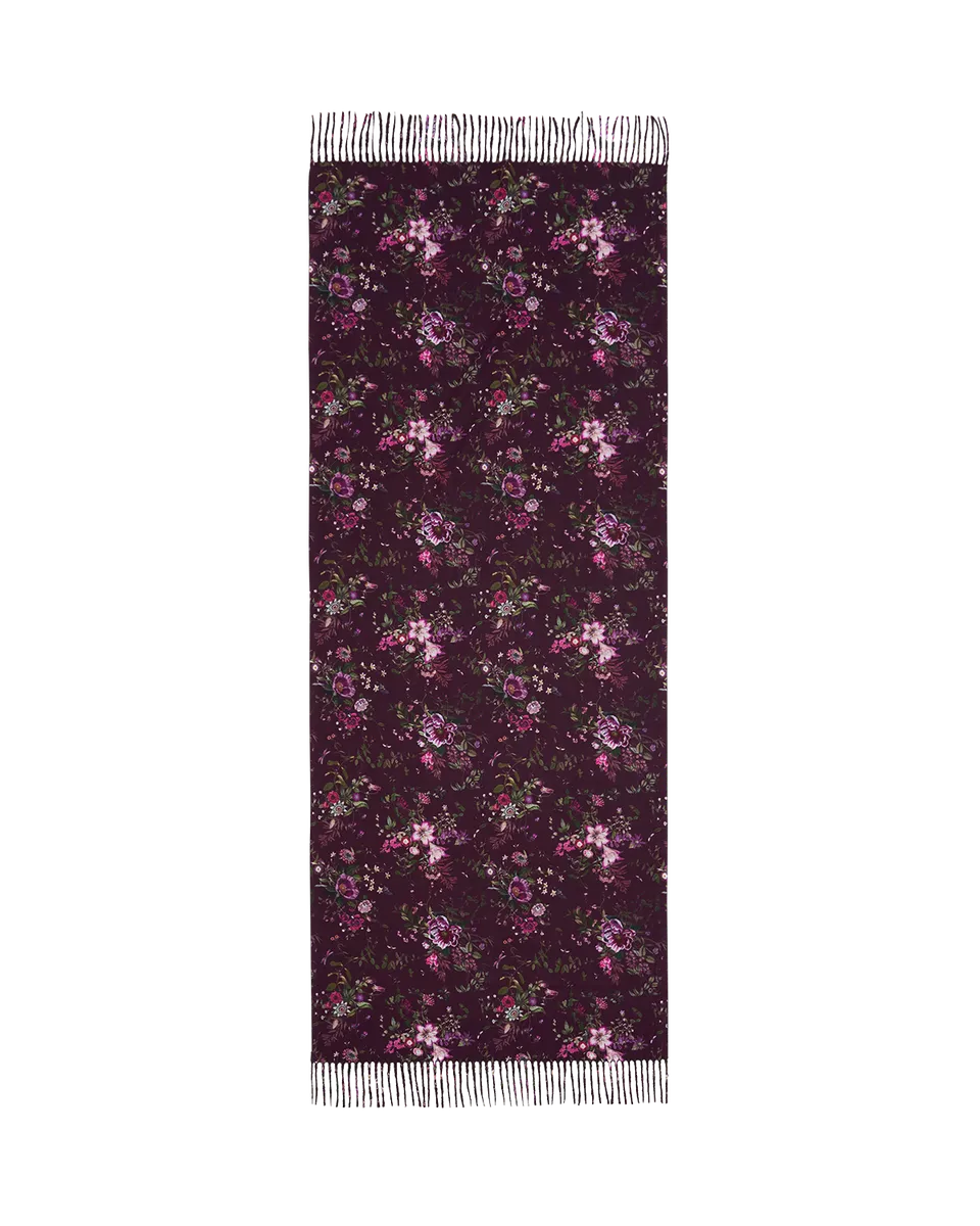fable-england-eve-floral-schal-burgundy-mit-fransen image 1