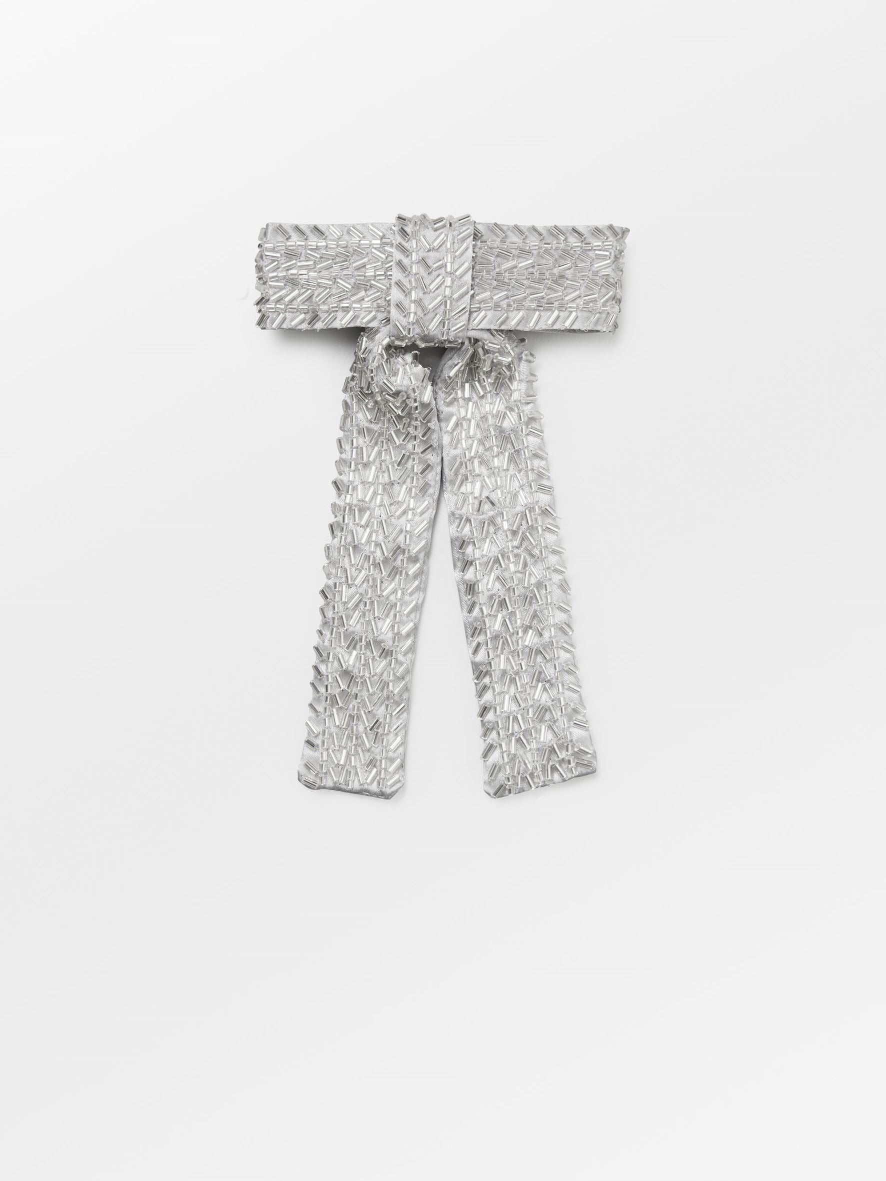 becks-ndergaard-merry-beaded-bow-haarschleife-silber-16-cm image 1