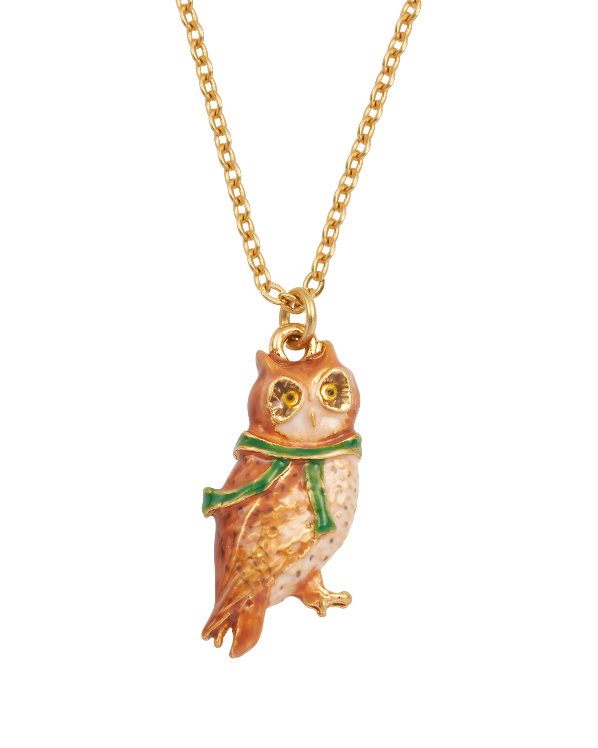fable-england-cosy-owl-halskette-gold-eule-emaille image 1