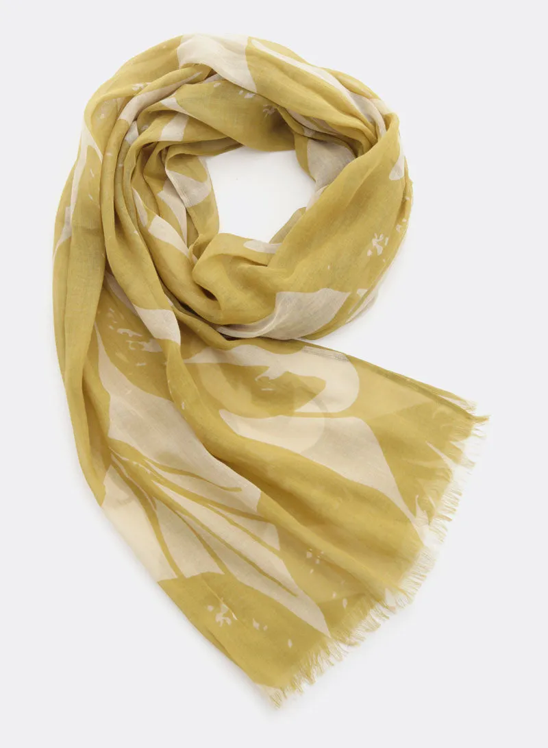 djian-fay-schal-baumwolle-gr-n-70-x-190-cm-floral image 1