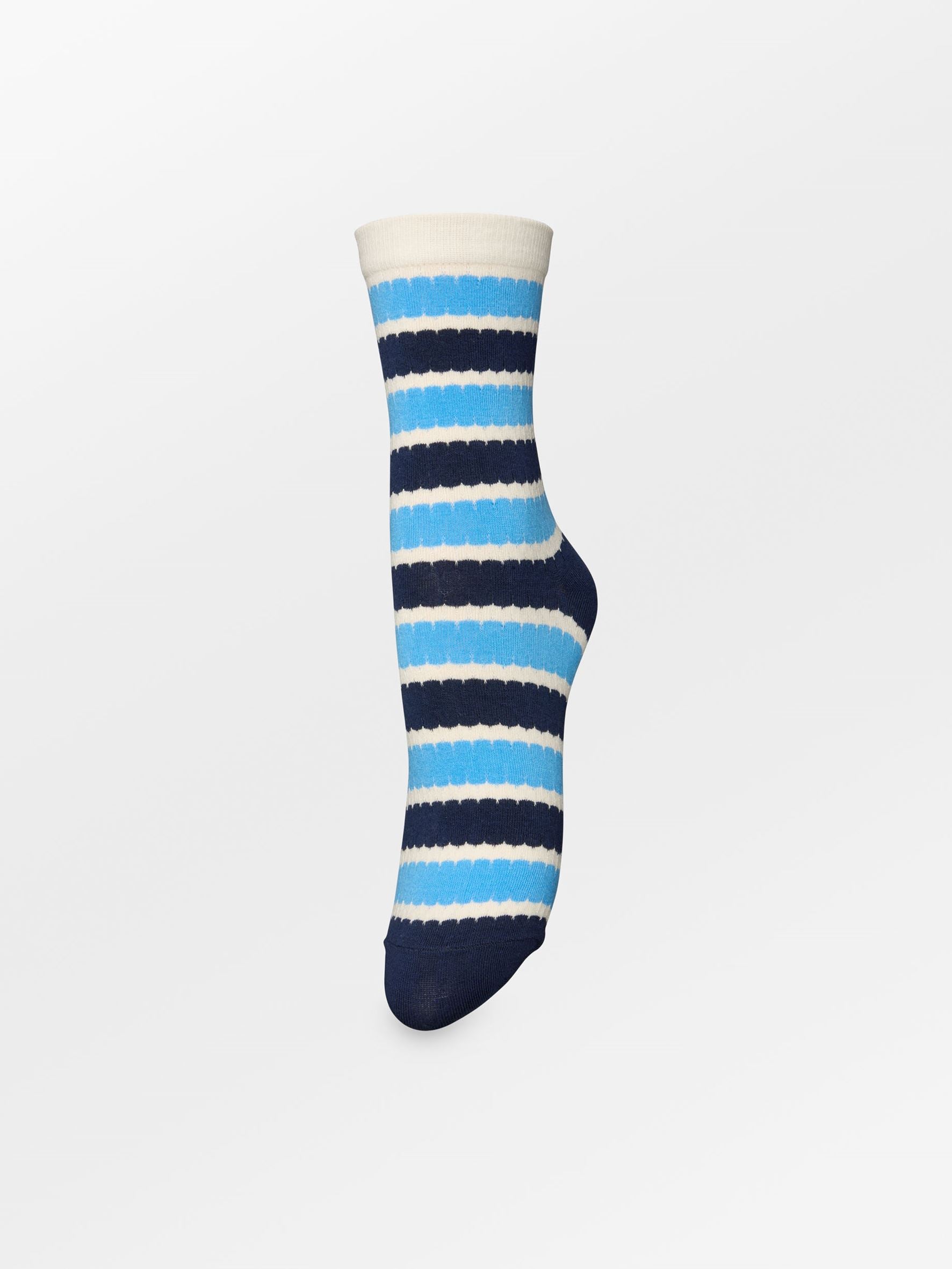 becks-ndergaard-scallopia-cotta-socken-gestreift-azure-blue-37-39 image 3