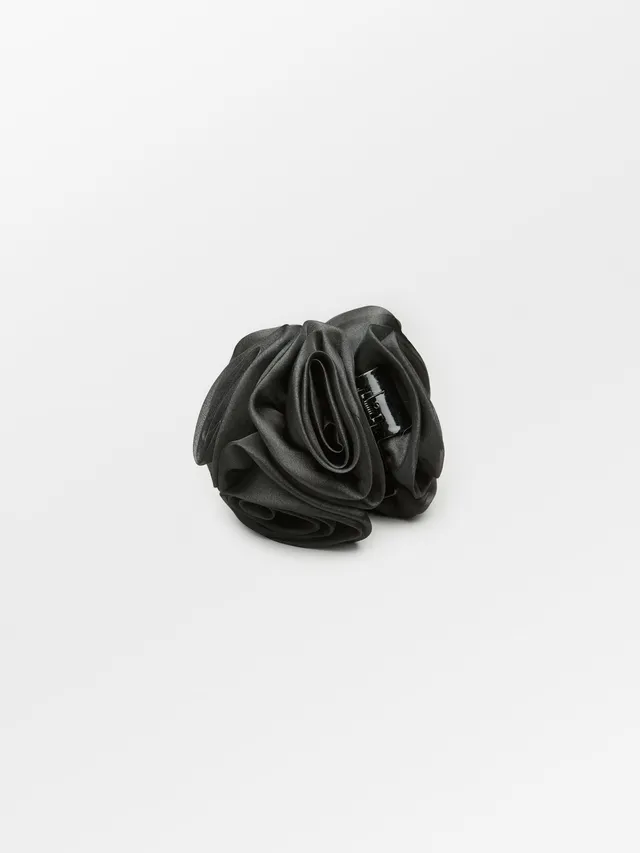 becks-ndergaard-organza-flower-haarspange-schwarz-rose-12cm image 1