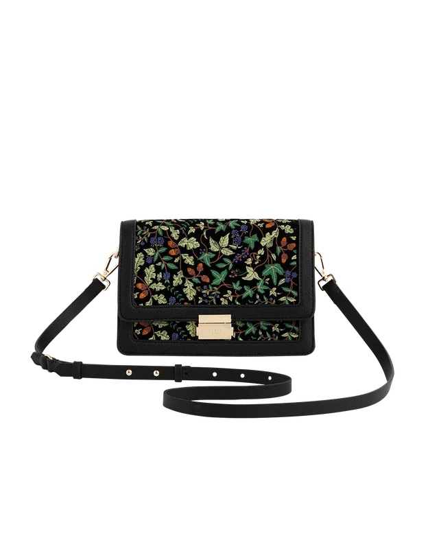fable-england-foldover-bag-handtasche-schwarz-bestickt image 1
