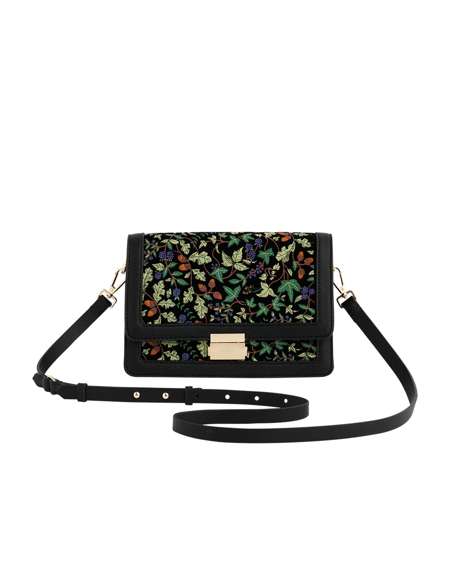 fable-england-foldover-bag-handtasche-schwarz-bestickt image 1