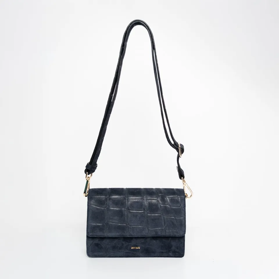 ann-kurz-perfect-square-umh-ngetasche-croco-navy-mit-klappe image 1