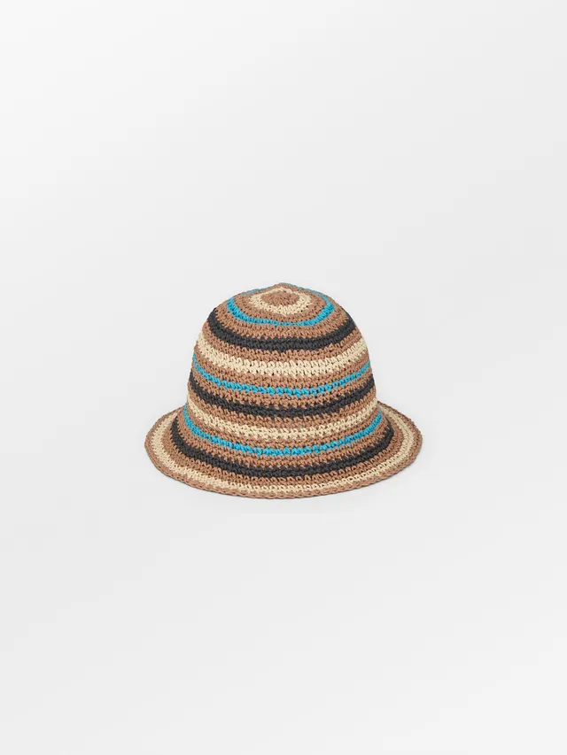 becks-ndergaard-striped-saverina-strohhut-brown-sugar-stroh image 1