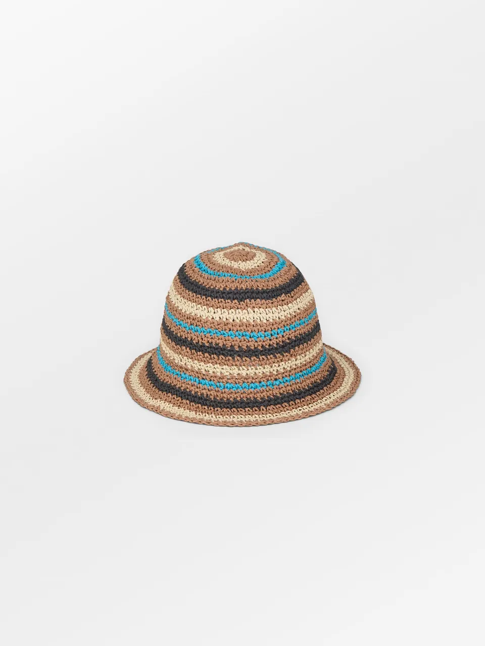 becks-ndergaard-striped-saverina-strohhut-brown-sugar-stroh image 1