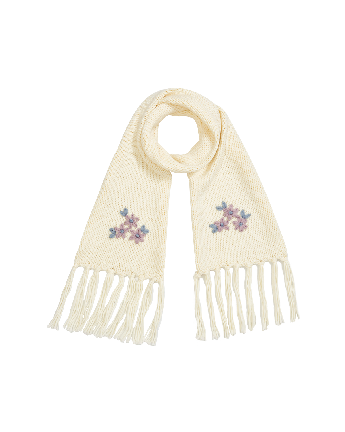 fable-england-forget-me-not-strickschal-creme-blumenmuster image 1