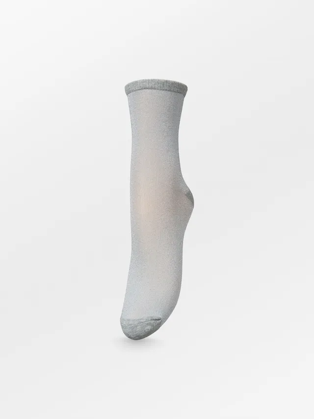 becks-ndergaard-dina-solid-glitzersocken-grau-37-39-glitzer image 1