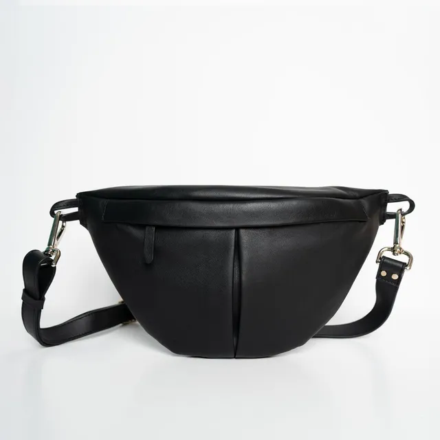 ann-kurz-bum-bag-bauchtasche-schwarz-nappa-verstellbar image 1