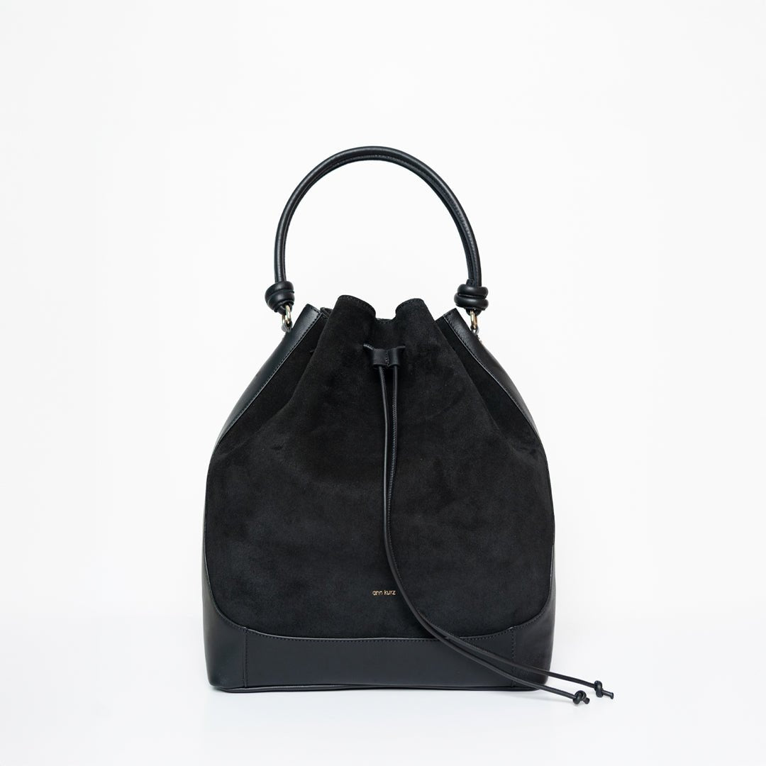 ann-kurz-saku-tall-saku-beuteltasche-wildleder-schwarz image 1