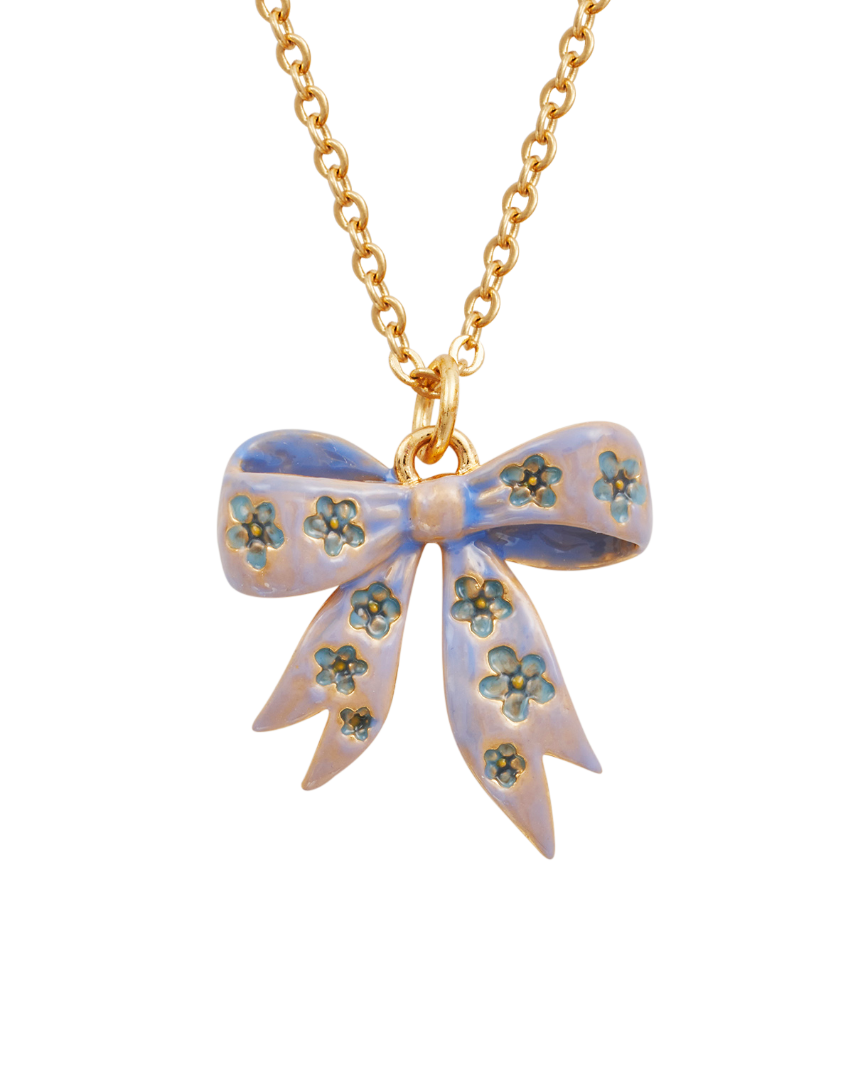 fable-england-jewellery-forget-me-not-halskette-schleife-gold image 1
