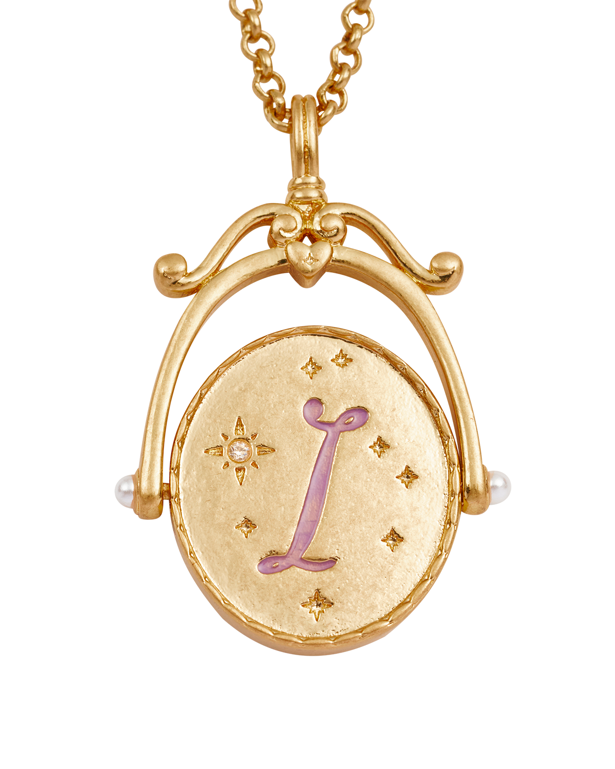 fable-england-jewellery-i-initial-iris-spinner-halskette-gold image 1