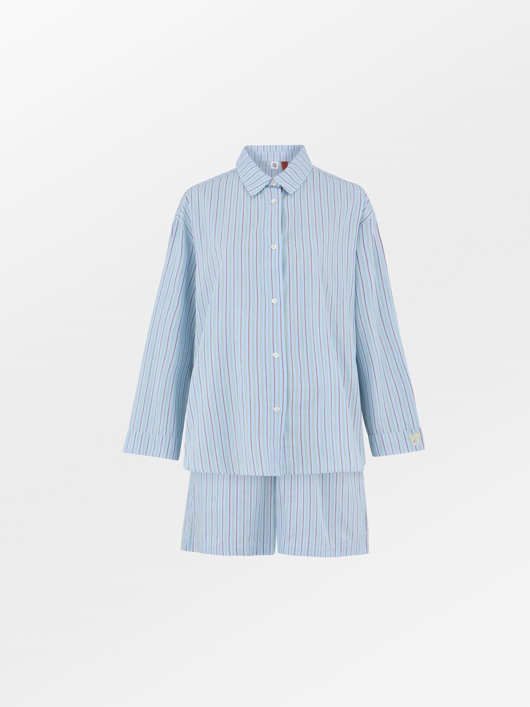 becks-ndergaard-stripel-shirt-shorts-pyjama-set-cashmere-blue image 1