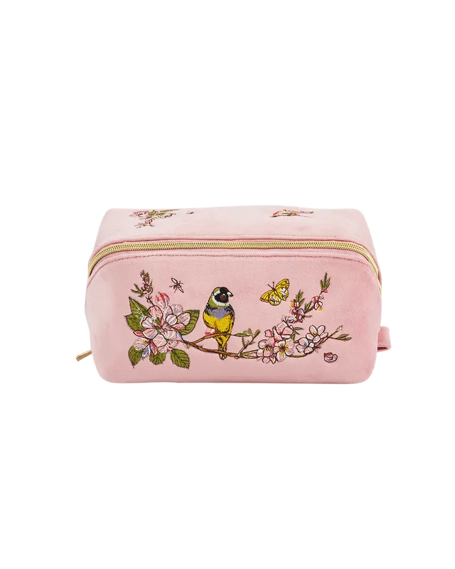 fable-england-pink-love-kosmetiktasche-samt-rosa image 1