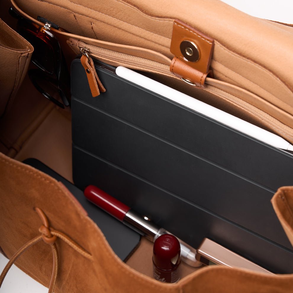 ann-kurz-greatest-shopper-suede-caramelo-laptoptasche-leder image 3