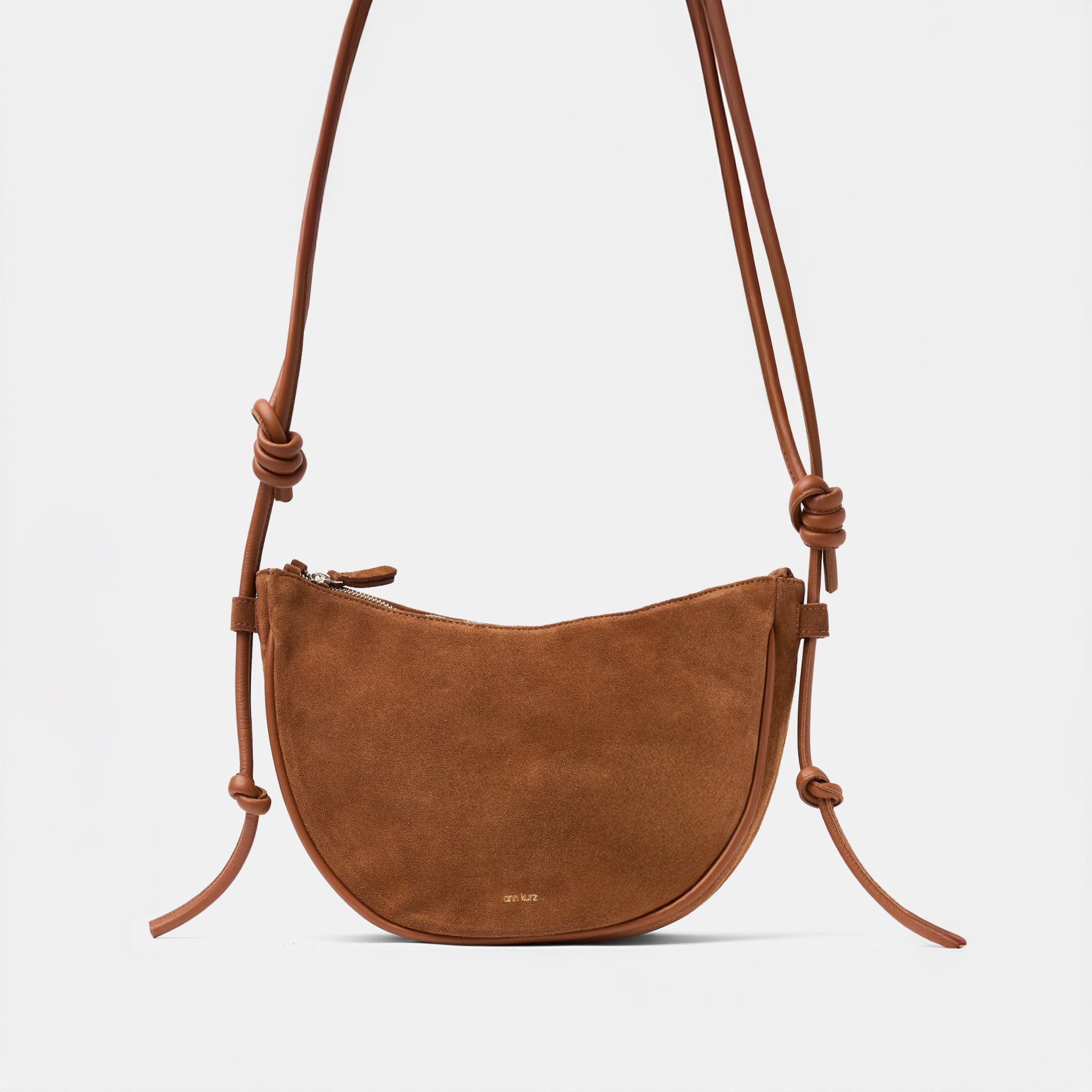 ann-kurz-half-moon-shopper-suede-brown-35-cm image 1